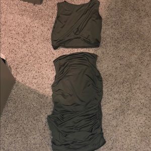 Two piece top and skirt